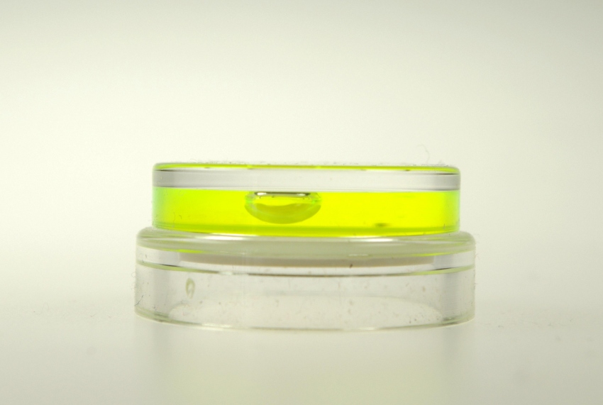 Libela kruhová  D 33, průměr 33mm, žluto-zelená - Natura Hradec