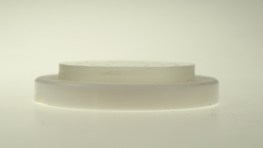 Libela DF 60, průměr 60mm, bílá plastová příruba, 3x černá kružnice 0°,2°,5°