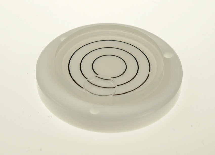 Libela DF 50, průměr 50mm, bílá plastová příruba, 3x kružnice (bez °)